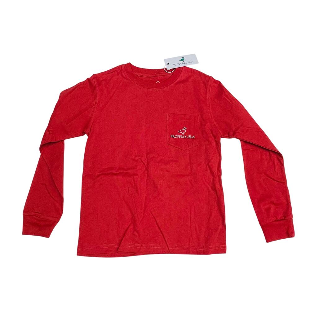 NWT Properly Tied Size 7 Holiday Run LS Cabernet